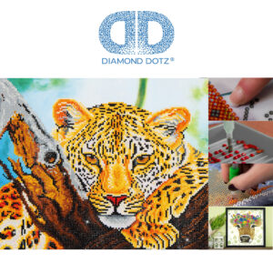 Diamond Dotz Disney Frozen II, "Sisters" Anna und Elsa, funkelndes Diamantbild zum Selbstgestalten, ca. 40 x 40 cm groß, Malen mit Diamanten