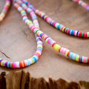 Katsuki Perlen 5mm mit 1,9mm Loch, Perlenmischung aus Polymer Clay ca. 318 St./Strang