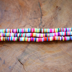 Katsuki Perlen 5mm mit 1,9mm Loch, Perlenmischung aus Polymer Clay ca. 318 St./Strang