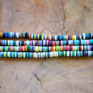 Katsuki Perlen 5mm mit 1,8 mm Loch, Perlenmischung aus Polymer Clay, ca. 380 St./Strang