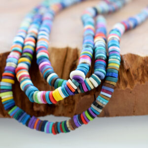 Katsuki Perlen 5mm mit 1,8 mm Loch, Perlenmischung aus Polymer Clay, ca. 380 St./Strang