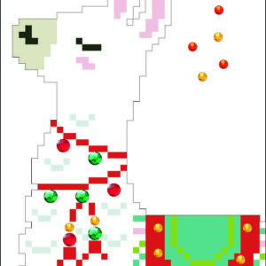 Diamond Dotz Grußkarte Lama “Merry Christmas”, ca. 12,6 x 17,7 cm, funkelnde Klappkarte mit Diamanten zum Verschenken, inkl. Briefumschlag