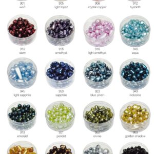 Glasperlen Mischung gewachst, 40 Gramm oder 250 Gramm im Beutel, 17 Farben zur Auswahl