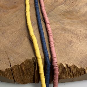 Katsuki Perlen 5mm mit 1,8 mm Loch, bunte Perlen aus Polymer Clay, mind. 350 St./Strang, verschiedene Farben