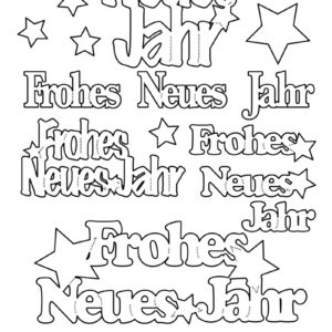 Konturensticker-Set "Frohes Neues Jahr"