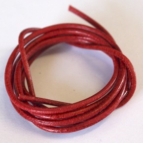 Lederband 1.3mm /1m Ziege hellrot